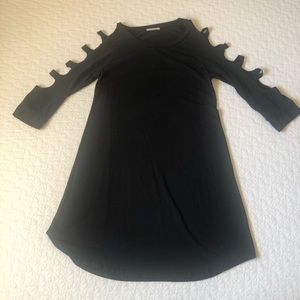 Slit sleeve dress